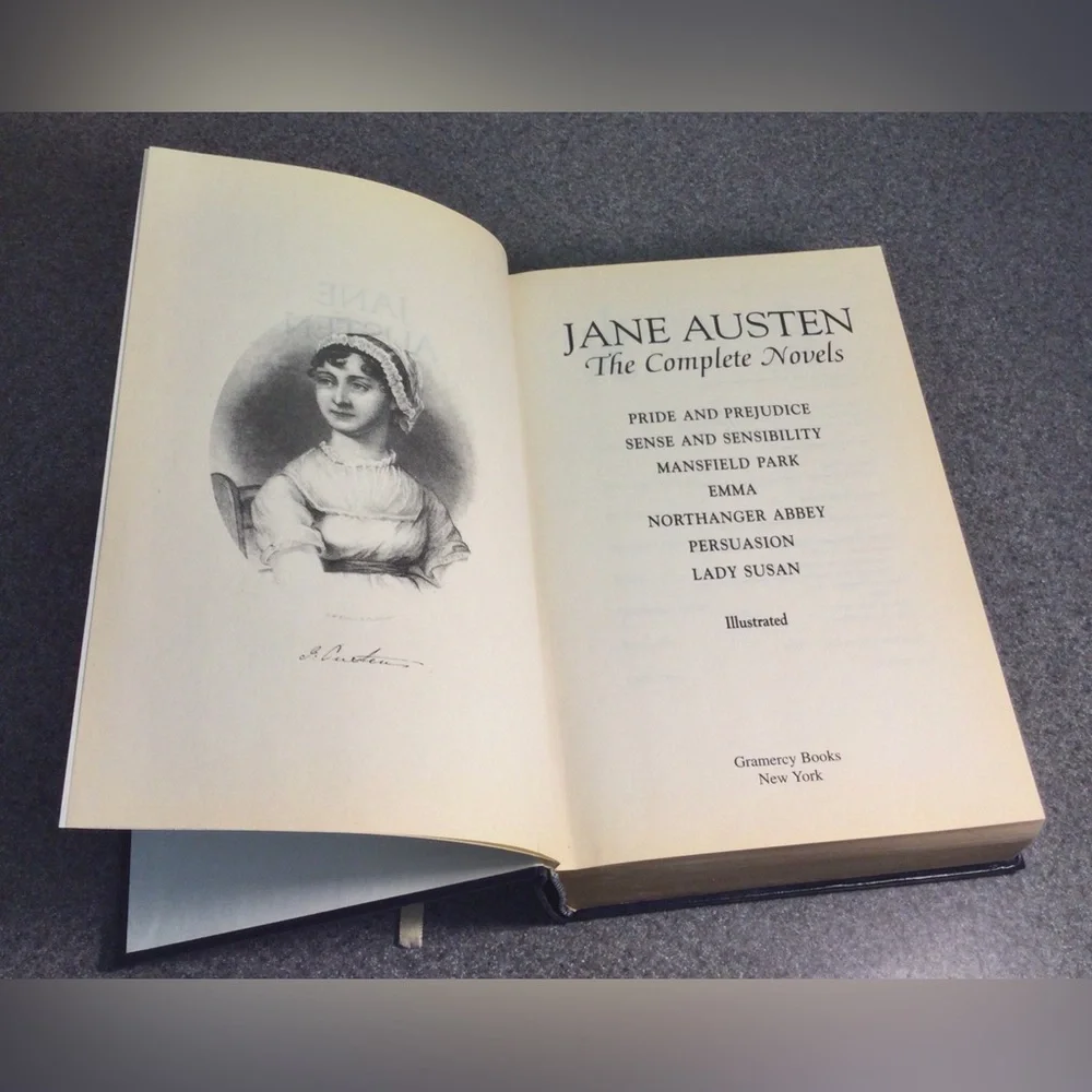 Jane Austen - The Complete Novels - Vintage 1981 Leather Bound Gilded Edge Book - Picture 3 of 10